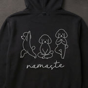 Poodle namaste プードル ヨガ パーカー ｜バックプリント