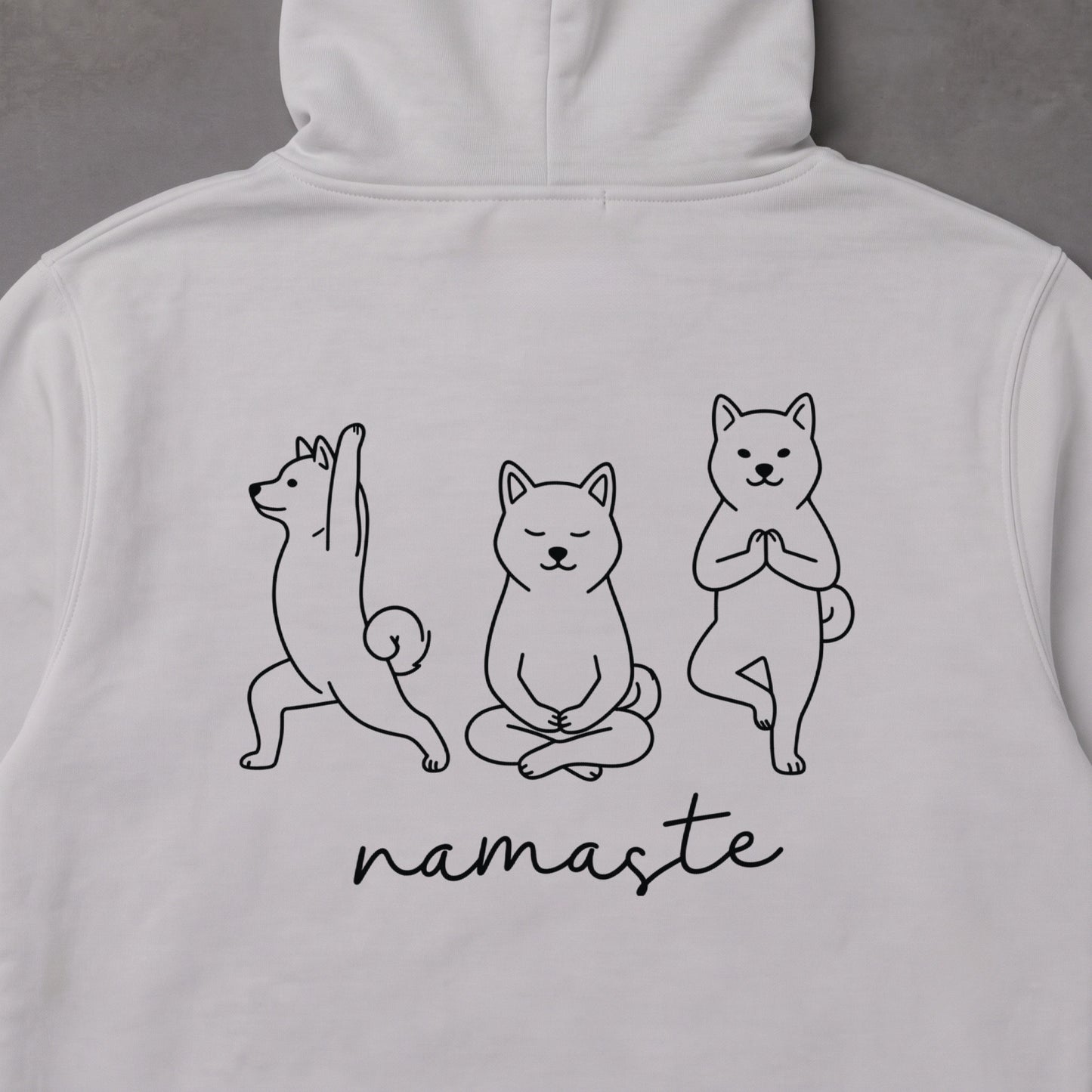 Shiba Inu namaste 柴犬 ヨガ パーカー ｜バックプリント