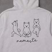 Shiba Inu namaste 柴犬 ヨガ パーカー ｜バックプリント