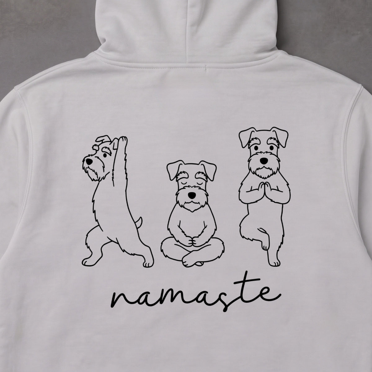 Schnauzer namaste シュナウザー ヨガ パーカー ｜バックプリント
