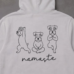 Schnauzer namaste シュナウザー ヨガ パーカー ｜バックプリント
