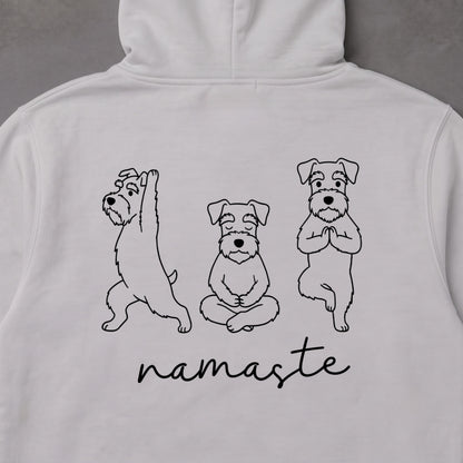 Schnauzer namaste シュナウザー ヨガ パーカー ｜バックプリント