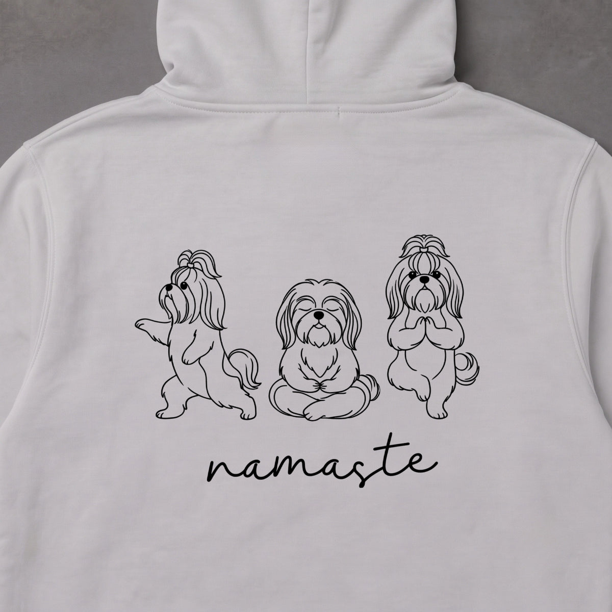 Shih Tzu namaste シーズー ヨガ パーカー ｜バックプリント