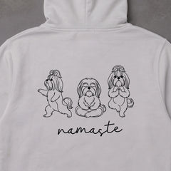 Shih Tzu namaste シーズー ヨガ パーカー ｜バックプリント