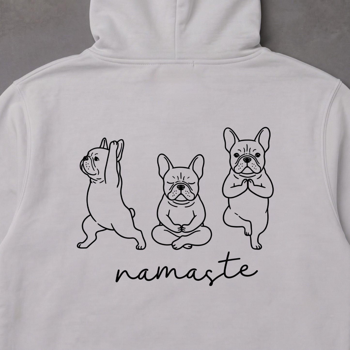 French Bulldog namaste フレンチブルドッグ ヨガ パーカー ｜バックプリント