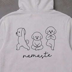 Bichon Frise namaste ビションフリーゼ ヨガ パーカー ｜バックプリント