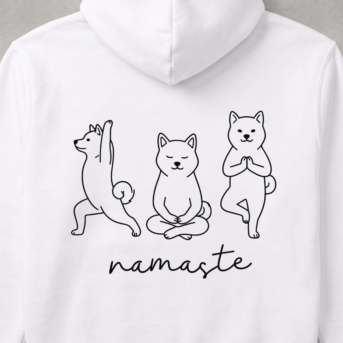 Shiba Inu namaste 柴犬 ヨガ パーカー ｜バックプリント