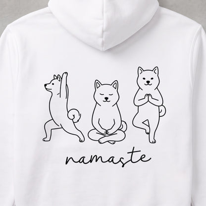 Shiba Inu namaste 柴犬 ヨガ パーカー ｜バックプリント