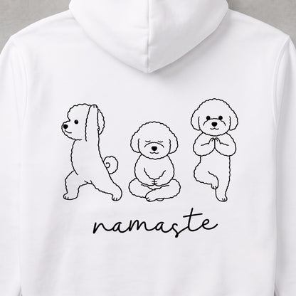 Bichon Frise namaste ビションフリーゼ ヨガ パーカー ｜バックプリント