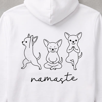 Chihuahua namaste チワワ ヨガ パーカー ｜バックプリント