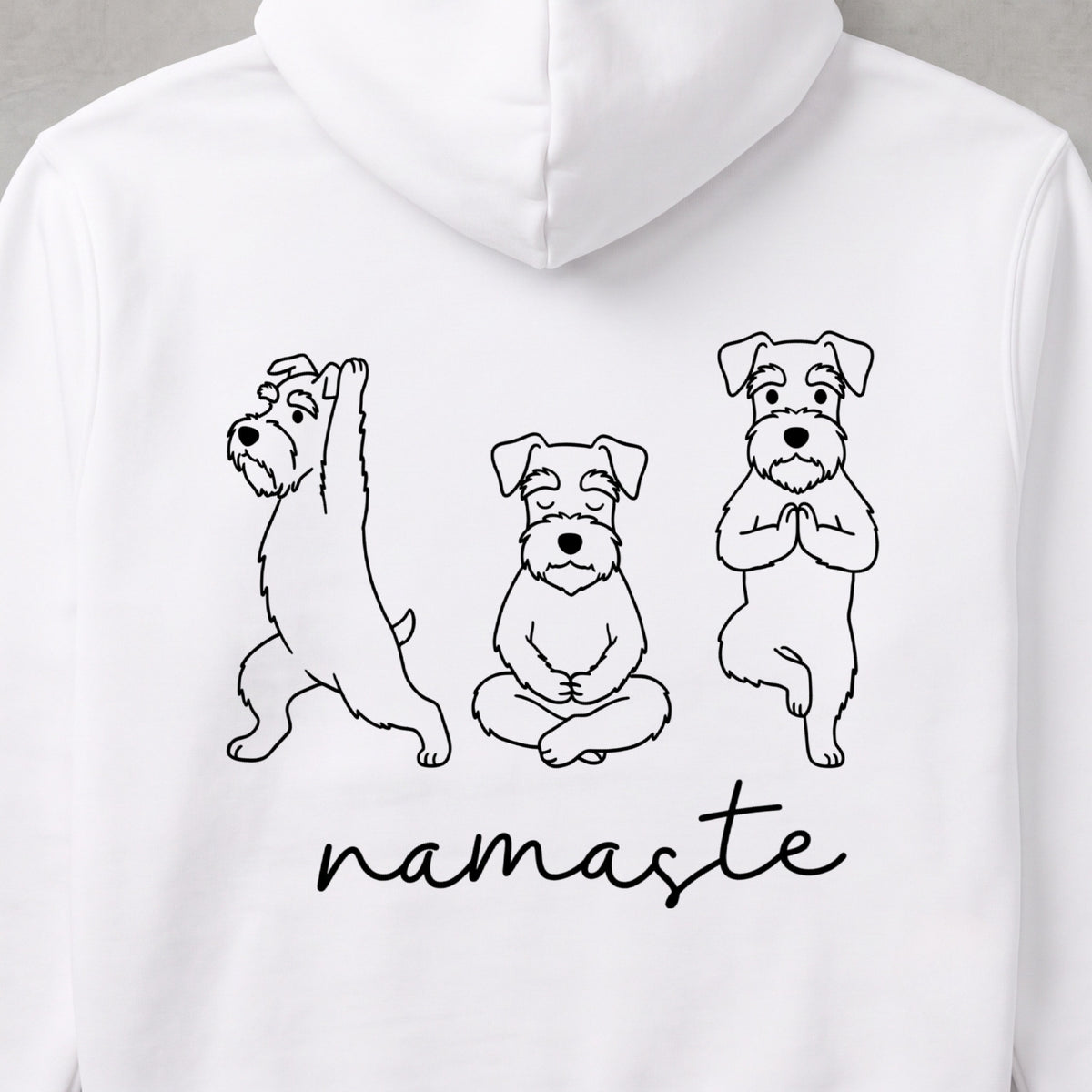 Schnauzer namaste シュナウザー ヨガ パーカー ｜バックプリント