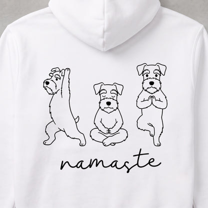 Schnauzer namaste シュナウザー ヨガ パーカー ｜バックプリント