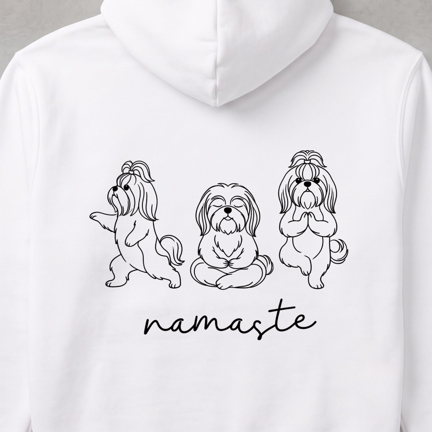 Shih Tzu namaste シーズー ヨガ パーカー ｜バックプリント