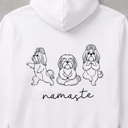 Shih Tzu namaste シーズー ヨガ パーカー ｜バックプリント