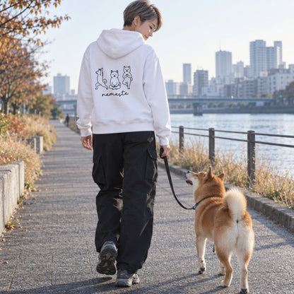 Shiba Inu namaste 柴犬 ヨガ パーカー ｜バックプリント