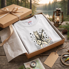 SHIBA SHAMISEN | レトロ 浮世絵調 柴犬 伝統和柄 グラフィック 長袖Tシャツ【犬雑貨・普段着・ストリート和柄・ユニセックス・ギフトに最適】