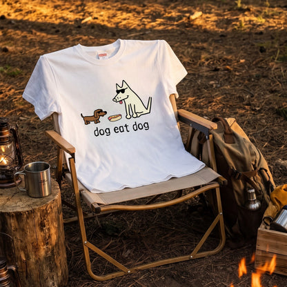 面白い 犬 Tシャツ dog eat dog ダックスフンド かわいい シュール イラスト 犬好き ギフト 人気