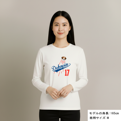 デコピン 犬 ロン t 犬 長袖 t シャツ いぬ  コーイケルホンディエ 大谷 Dekopin