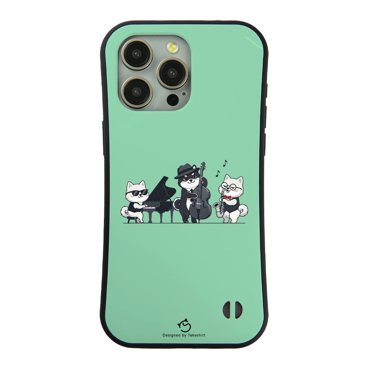 ケース いぬ 犬 イラスト 犬ジャズバンド ポメラニアンケース iPhone8, SE2, SE3 ~ ケースiPhone17シリーズ