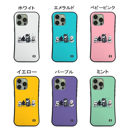 ケース いぬ 犬 イラスト 犬ジャズバンド ポメラニアンケース iPhone8, SE2, SE3 ~ ケースiPhone17シリーズ