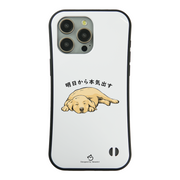 ケース いぬ 犬 イラスト ゴールデンレトリバー犬 明日から本気出す  iPhone8, SE2, SE3 ~ ケースiPhone17シリーズ