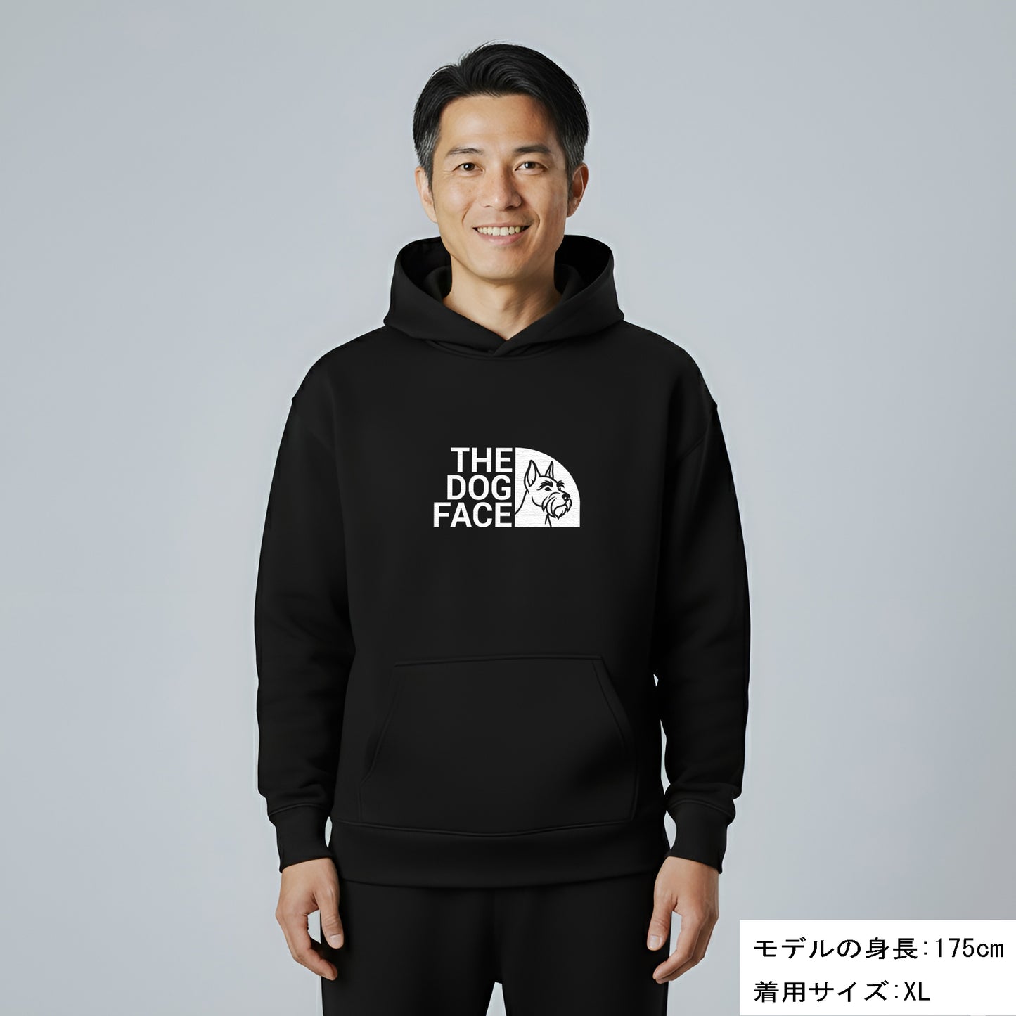 犬 パーカー 犬イラスト いぬ かわいい THE DOG FACE ミニチュア・シュナウザーデザイン