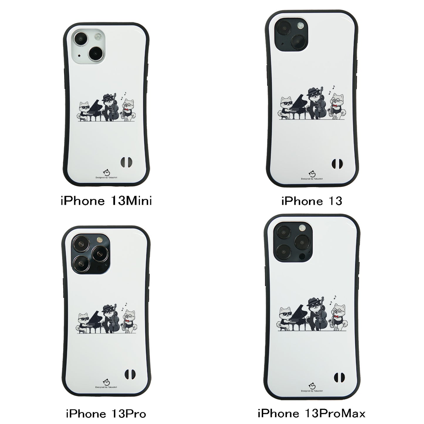 ケース いぬ 犬 イラスト 犬ジャズバンド ポメラニアンケース iPhone8, SE2, SE3 ~ ケースiPhone17シリーズ