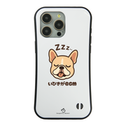 ケース いぬ 犬 イラスト   フレンチブルドッグ いびきがBGM ケース iPhone8, SE2, SE3 ~ ケースiPhone17シリーズ