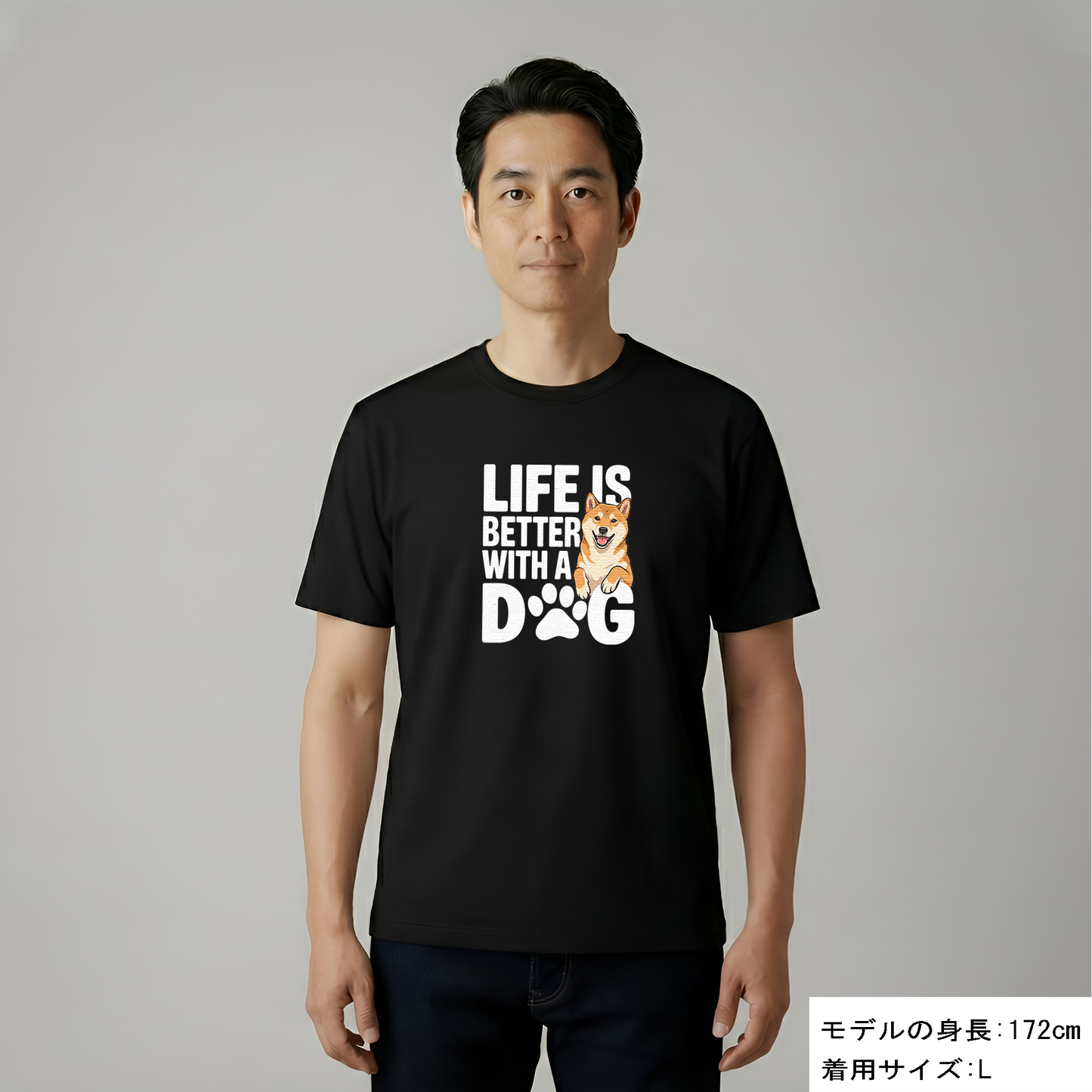 犬 tシャツ 犬イラスト 柴犬  Life is better with a Shiba アダルト&キッズサイズ