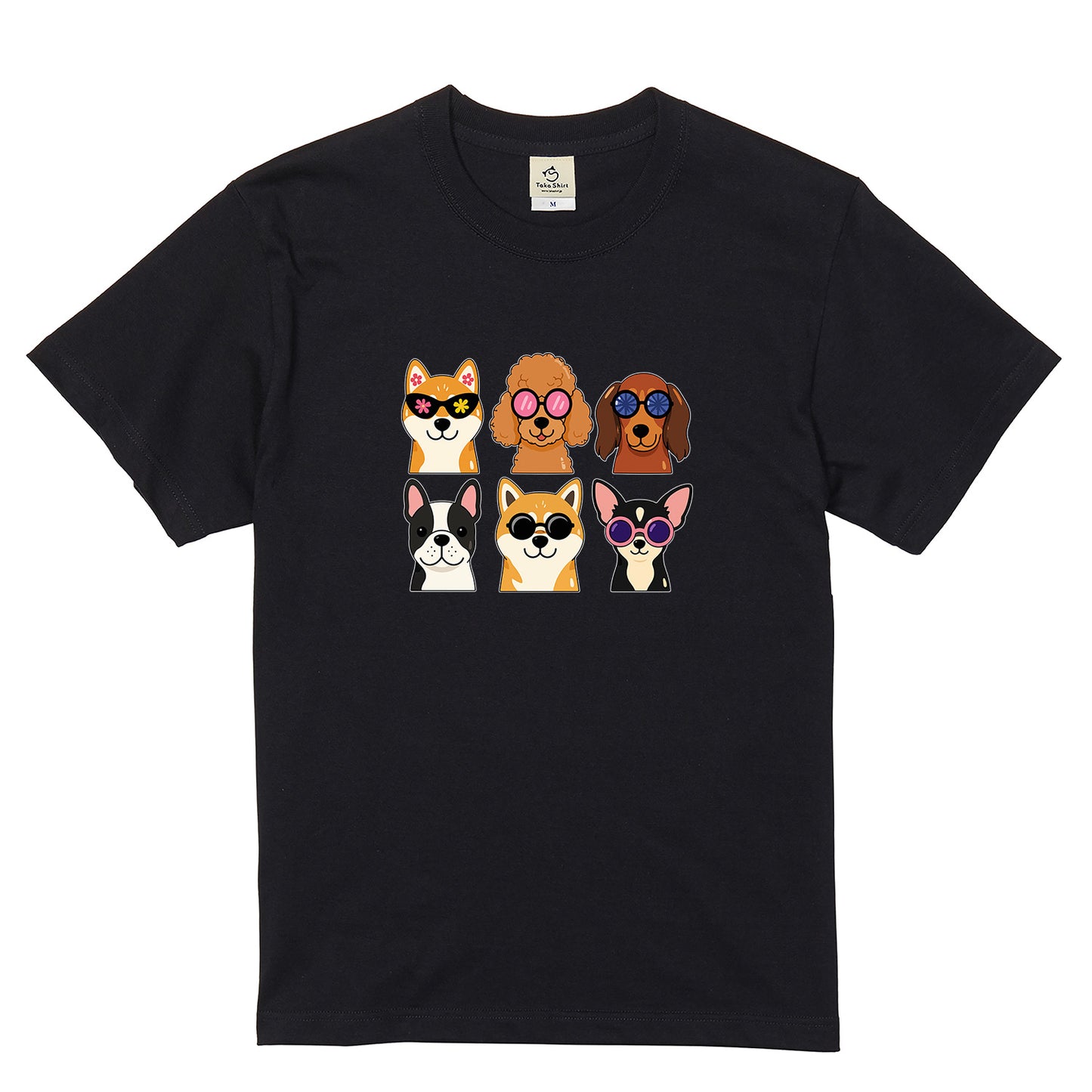 サングラス犬グループ 犬Tシャツ | 夏・おしゃれ好きに人気