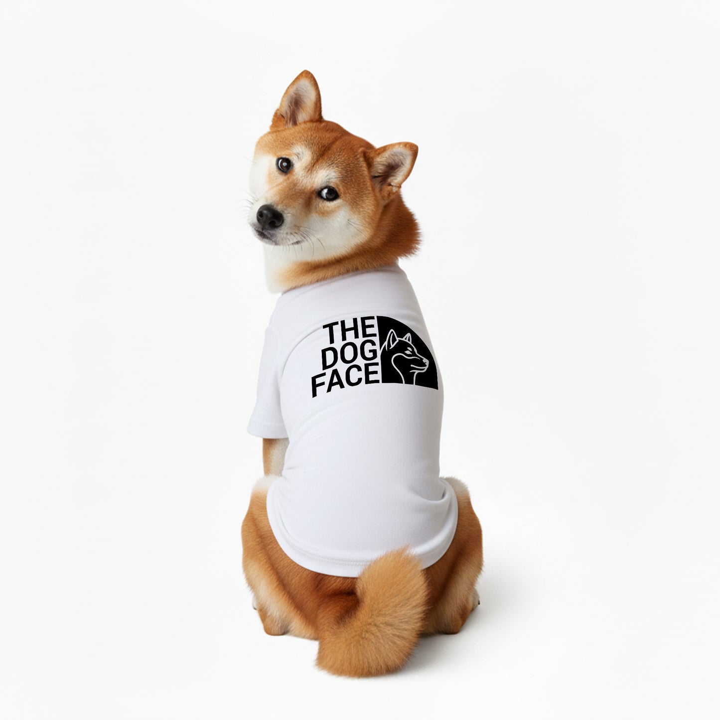 THE DOG FACE 柴犬デザイン 犬用Tシャツ ワンちゃんTシャツ 犬服 柴犬Tシャツ｜綿100%・小型～中型犬
