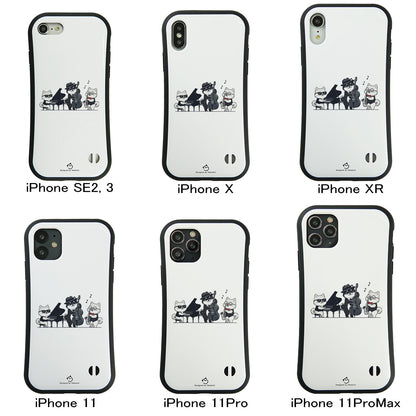 ケース いぬ 犬 イラスト 犬ジャズバンド ポメラニアンケース iPhone8, SE2, SE3 ~ ケースiPhone17シリーズ