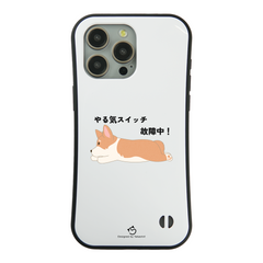 ケース いぬ 犬 イラストCorgi犬 コーギー犬 やる気スイッチ故障中す ケース iPhone8, SE2, SE3 ~ ケース iPhone17シリーズ