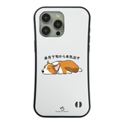 ケース いぬ 犬 イラストCorgi犬 来月下旬から本気出す ケース iPhone8, SE2, SE3 ~ ケースiPhone17シリーズ