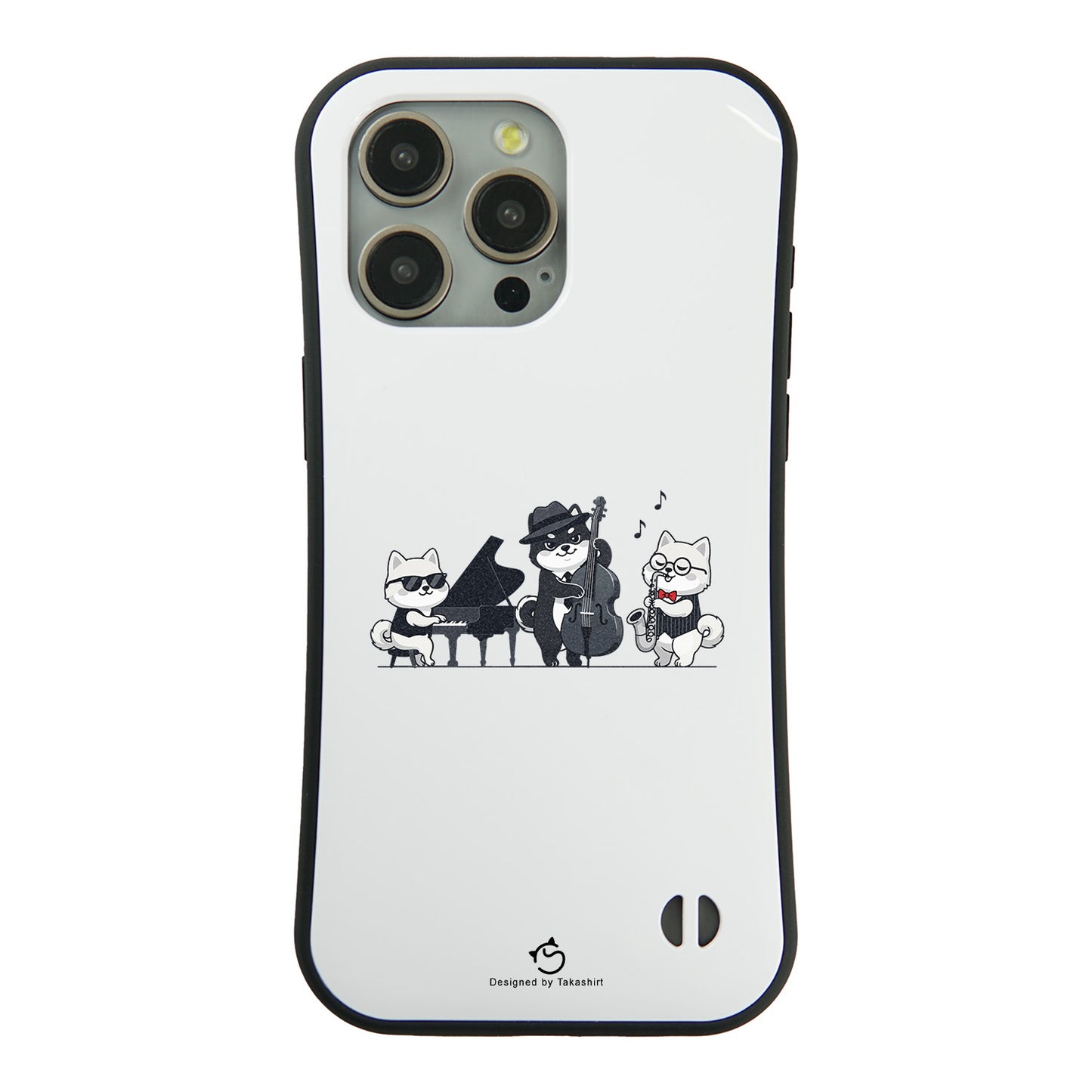ケース いぬ 犬 イラスト 犬ジャズバンド ポメラニアンケース iPhone8, SE2, SE3 ~ ケースiPhone17シリーズ
