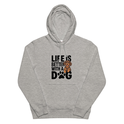 犬 パーカー 犬イラスト いぬ かわいい ダックスフンド  Life is better with a Dachshunds