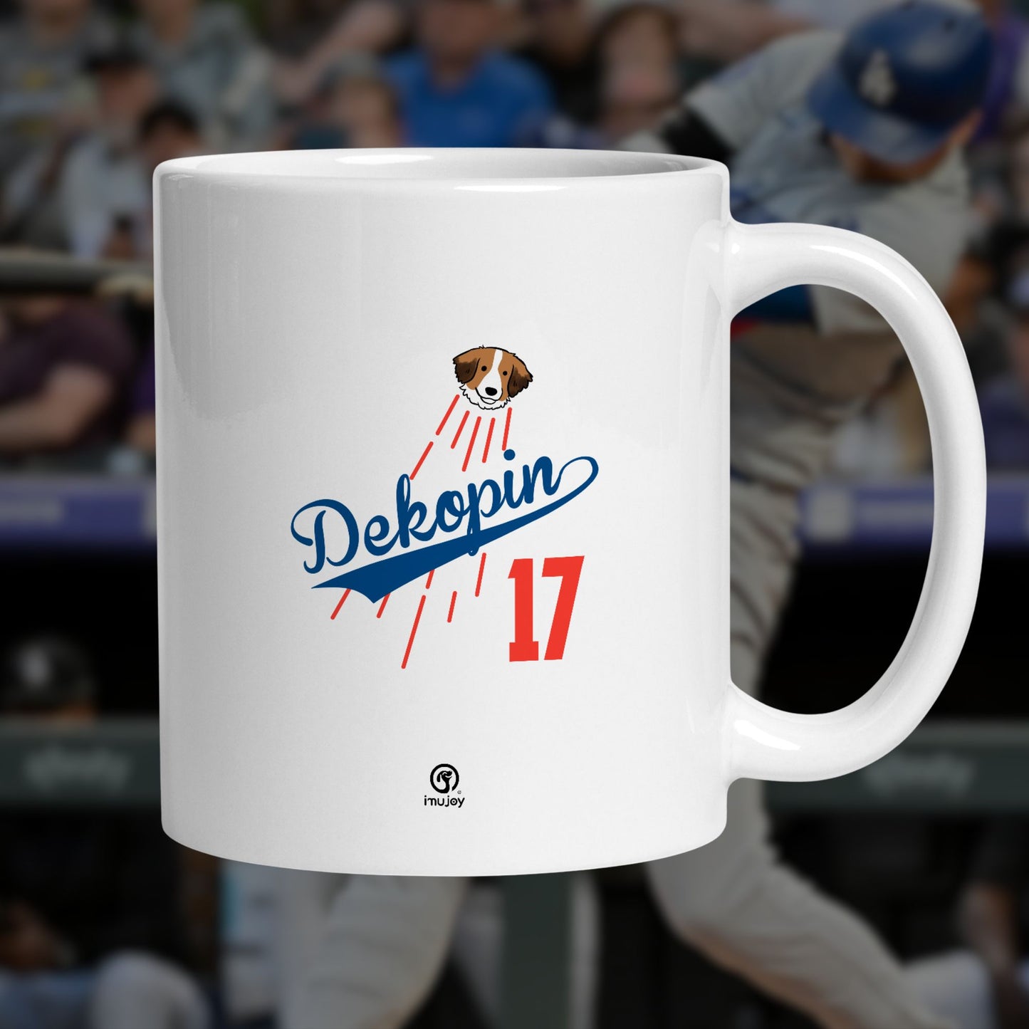 マグカップ 犬イラスト デコピン ｜犬好きにおすすめの面白い犬グッズ プレゼントにも最適