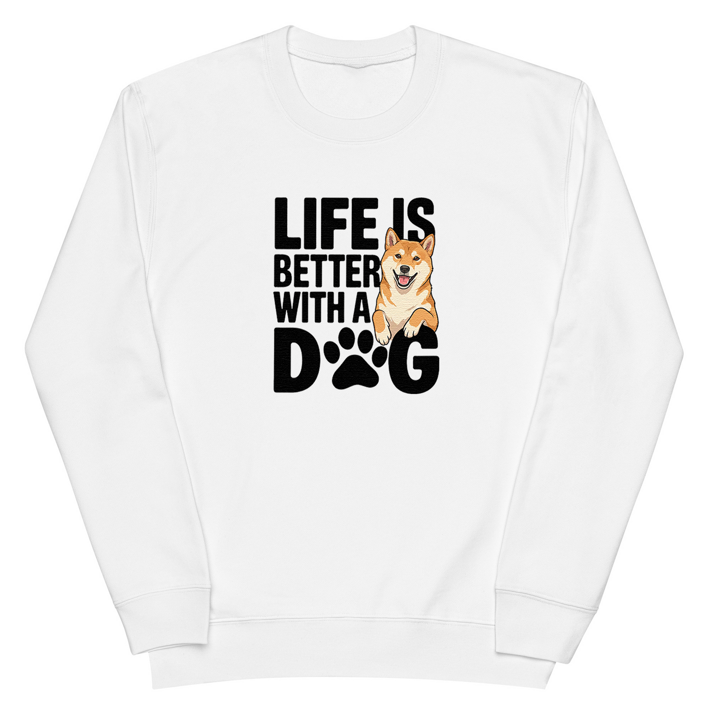 犬 トレーナー いぬ かわいい 犬イラスト柴犬  Life is better with a Shiba