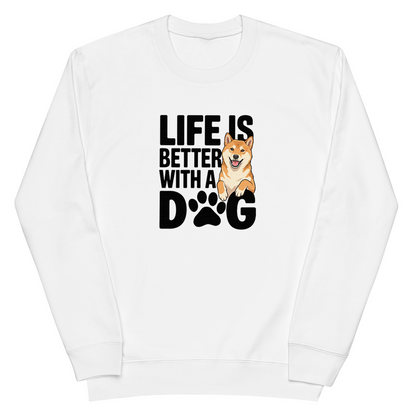 犬 トレーナー いぬ かわいい 犬イラスト柴犬  Life is better with a Shiba