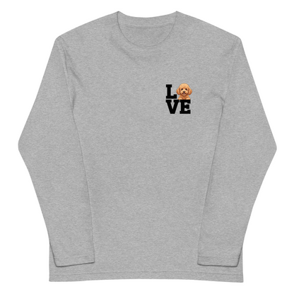 犬 ロン t 犬 長袖 t シャツ いぬ  犬イラスト プードル Love-Poodle