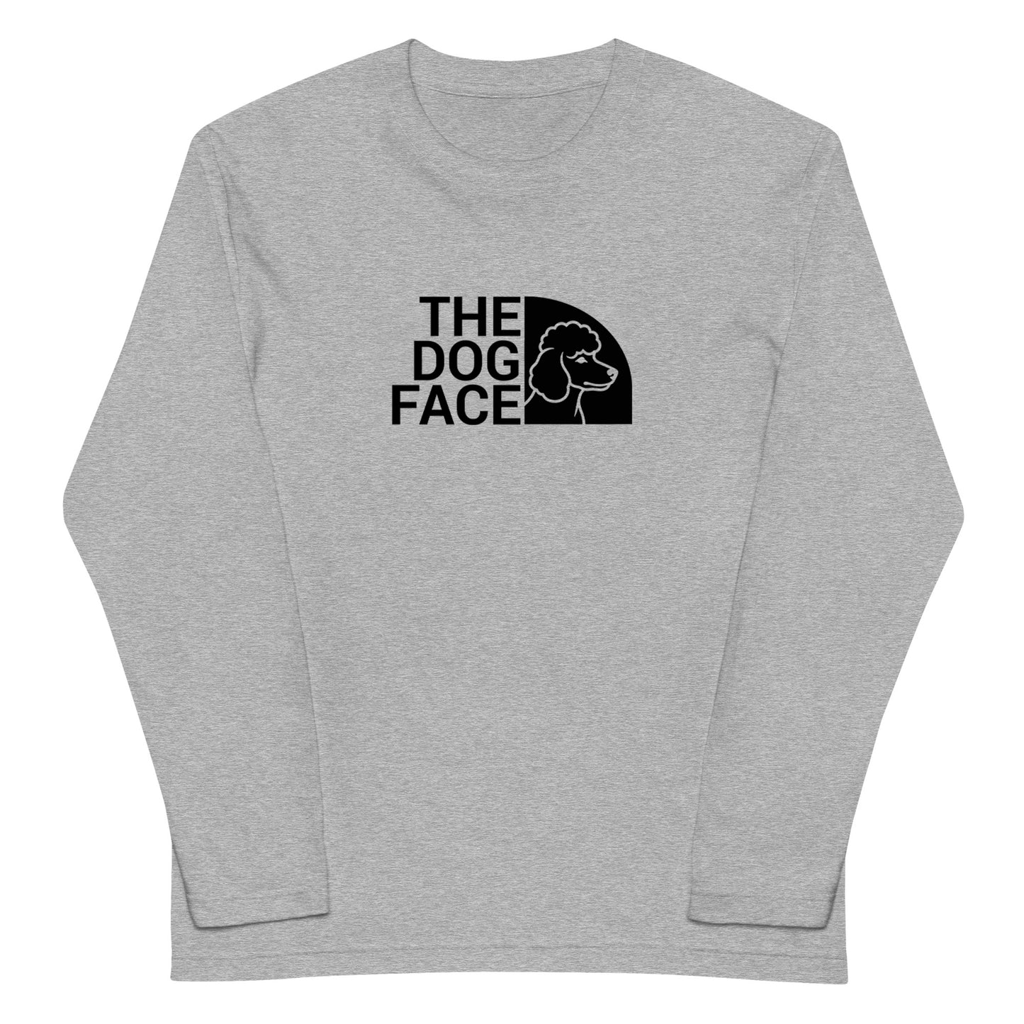 犬 ロン t 犬 長袖 t シャツ いぬ  犬イラストプードル THE DOG FACE Poodle