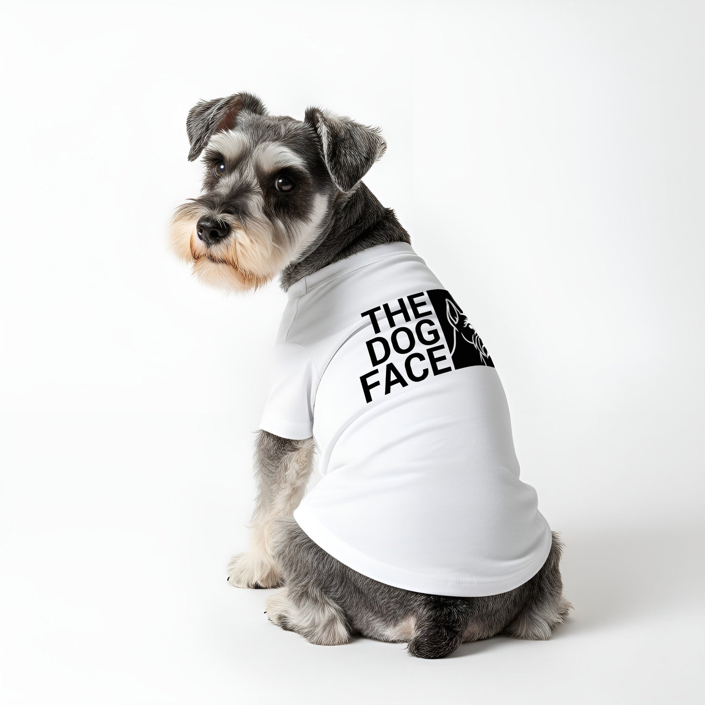 THE DOG FACE ミニチュア・シュナウザーデザイン 犬用Tシャツ ワンちゃんTシャツ 犬服 柴犬Tシャツ｜綿100%・小型～中型犬