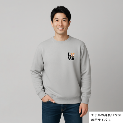 犬 トレーナー いぬ かわいい 犬イラストコーギー Love-Corgi