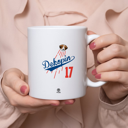 マグカップ 犬イラスト デコピン ｜犬好きにおすすめの面白い犬グッズ プレゼントにも最適