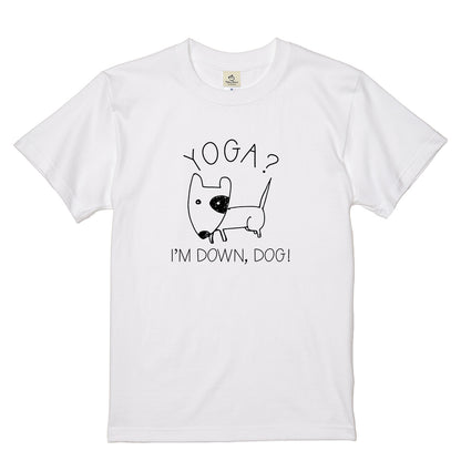 ヨガポーズ犬 犬Tシャツ | ヨガ好き・犬好きに人気
