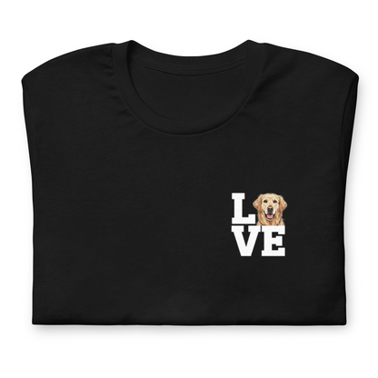 犬 tシャツ 犬イラスト ゴールデンレトリバー Love-Golden｜アダルト&キッズサイズ