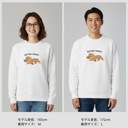 犬 トレーナー いぬ かわいい 犬イラスト プードル犬  来月下旬から本気出す