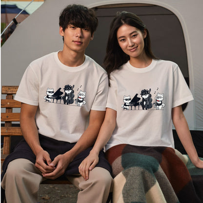 犬ジャズバンド ポメラニアンTシャツ | 音楽好き・犬好きに人気