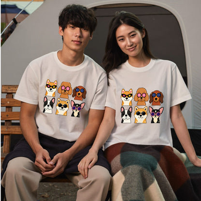 サングラス犬グループ 犬Tシャツ | 夏・おしゃれ好きに人気