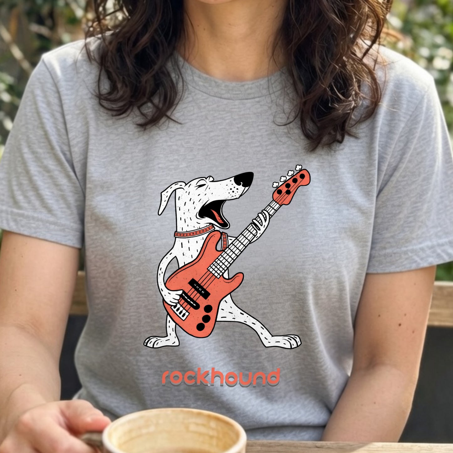 ロック ハウンド 犬 Tシャツ ギター 犬好き ロック 音楽 かわいい おしゃれ 面白い ギフト 人気